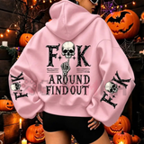 Fuck Around And Find Out Graphic Oversized Fleece Hoodie