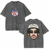 Benito Bowl 2026 Vintage Washed Graphic Tee – Funny Anime Football Bad Bunnie Design Shirt