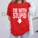 I'm With Stupid Classic Novelty Graphic T-Shirt
