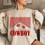 Western Valentine Cowboy Sweatshirt | Retro Howdy Valentine Crewneck | Vintage Cowboy Boots Heart Shirt | Coastal Cowgirl V-Day Jumper | Pink Western Rodeo Pullover | Country Love Gift for Her