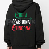 Chingona Chola Mexican Pride Hoodie – Men’s Edgy Graphic Streetwear, Vintage Culture Pullover, Long Sleeve Hooded Sweatshirt