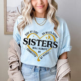 "Side By Side Or Miles Apart" Sisters T-Shirt – Meaningful Sisterhood Graphic Tee, Remastered Heavy Cotton Long-Distance Bond Top, Soft Lived-In Heavyweight Best Friend Shirt, Made in USA