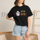 "Bo Bees" Funny Emoji Puzzle Halloween T-Shirt - Ghost & Bee Spooky Graphic Tee