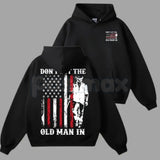 Don’t Let the Old Man In Hoodie – Inspirational Country Music Slogan Pullover, Vintage Staying Young Aesthetic Sweatshirt, Unisex Rugged Apparel