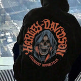 Legacy Road HD Motorcycles Hoodie – Vintage Biker Graphic Pullover, American Classic Motorcycle Streetwear, Unisex