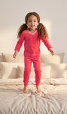 Striped cuff pajamas - velour