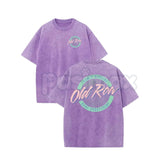 Old Row Men's Vintage Washed Batik T-Shirt – Retro Coastal Graphic Streetwear Tee