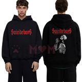 "Double-Sided Prayer Skulls" Oversize Streetwear Hoodie