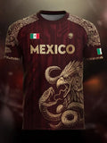 Mexico Aztec Eagle Heritage Soccer Jersey – All Over Print Men's Football Shirt, Mexican Pride Fan Apparel