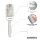 Eagle Fortress XL Ceramic + Ionic Round Hair Brush 1.69 in - Grey