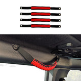 JSD Roll Bar Grab Handles Paracord Grip Handle fits Ford Bronco 2021+ 2&4 Door,4Pack, Black with Red