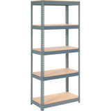 Global Industrial 5 Shelf Standard Duty Boltless Shelving Starter 36Wx24Dx60H Wood Deck Usa