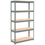 Global Industrial 5 Shelf Standard Duty Boltless Shelving Starter 48Wx24Dx60H Wood Deck Usa
