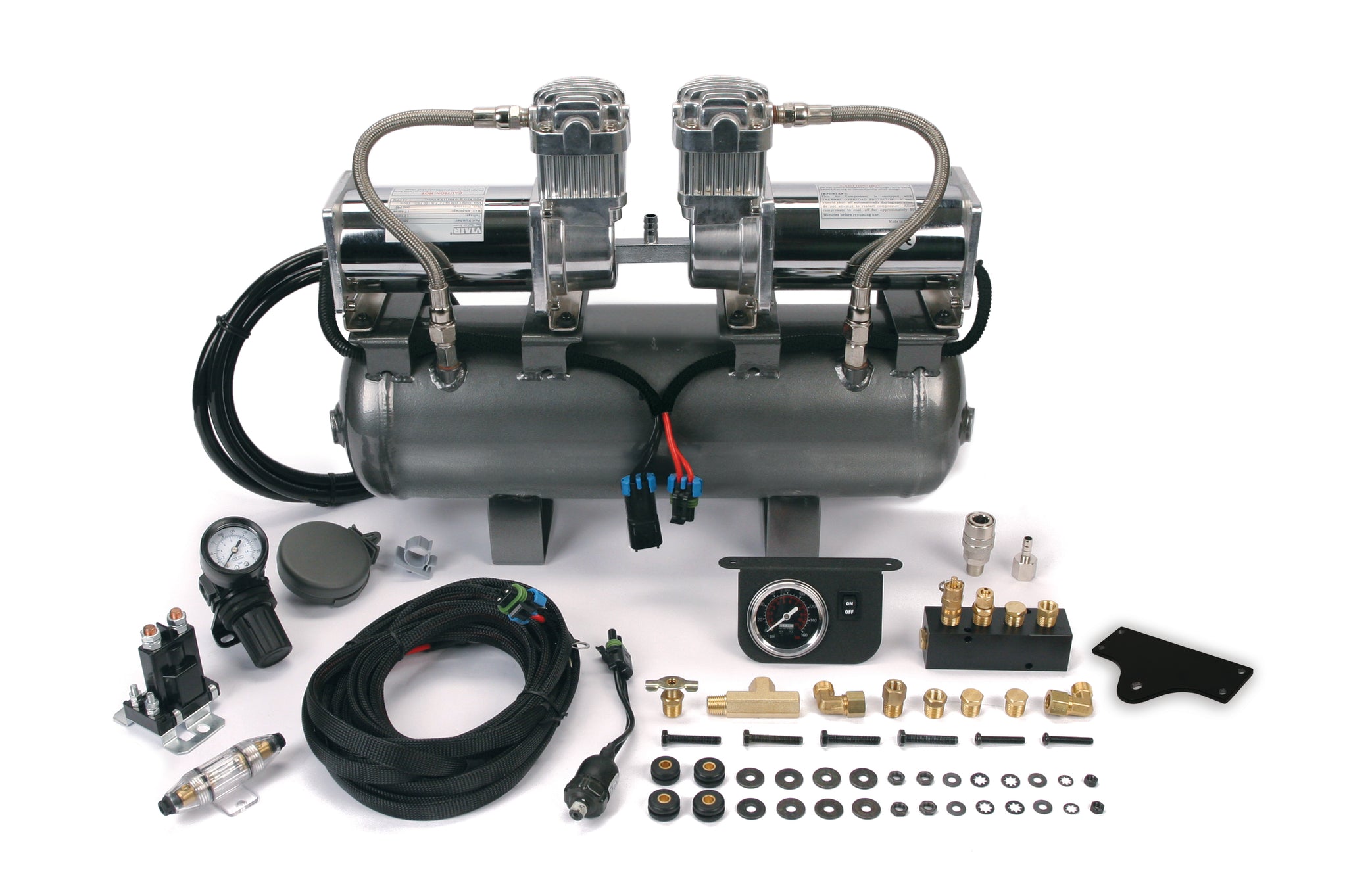 150 Psi High Speed 2 On 2'S (Universal) Two 400C'S On 2.0 Gal. Tank, No Crossmember Bracket