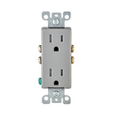 OUTLET TR 15A 125V LTGRY (Pack of 1)
