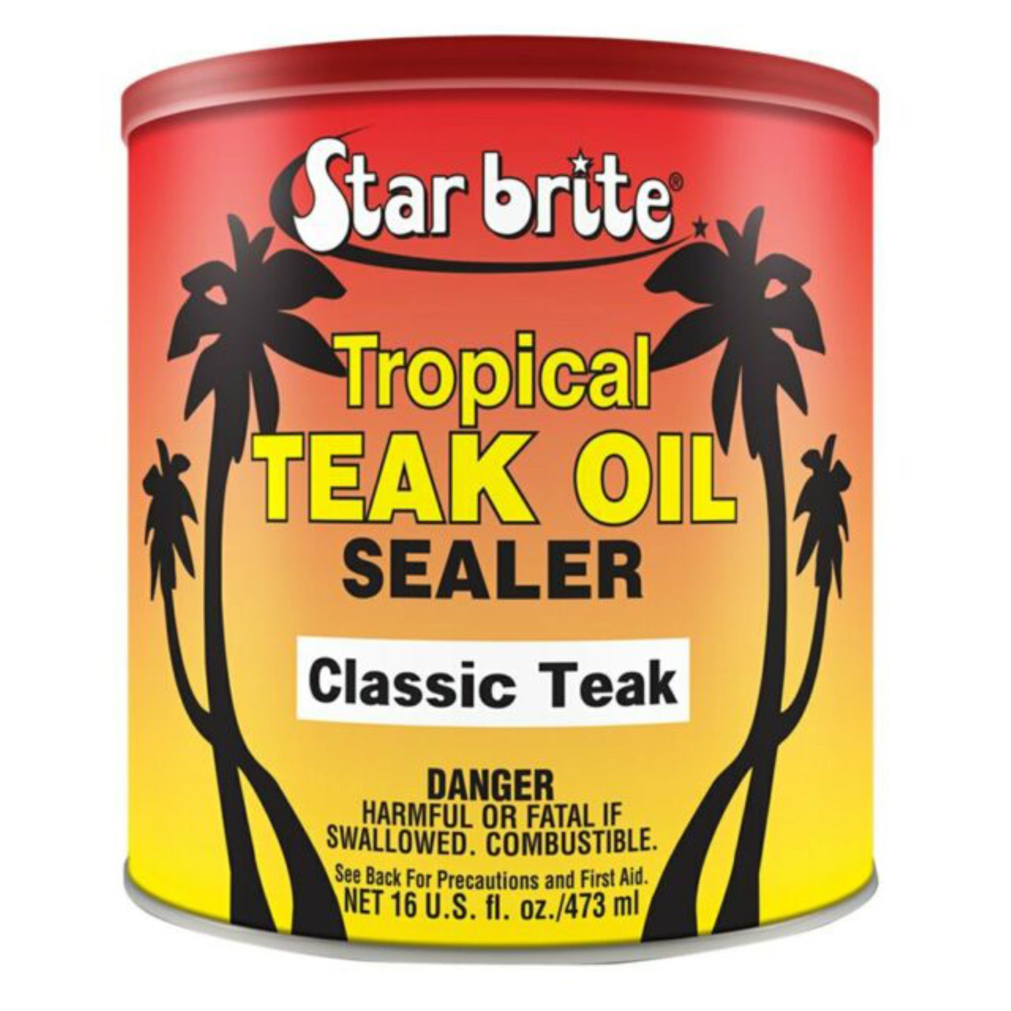 Star Brite Teak Sealer - No Drip, No Splash Formula - One-Coat, Durable Protection For All Fine Woods - Perfect For Outdoor Furniture & Marine Use - Classic Teak 16 Oz (088016)