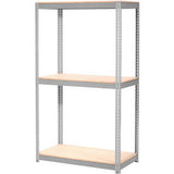 Global Industrial 3 Shelf Standard Duty Boltless Shelving Starter 96Wx48Dx84H Wood Deck Usa