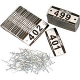 Global Industrial Locker Number Plate Kit - Pkg Of 200 Numbered 300-499