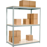 Global Industrial 3 Shelf Standard Duty Boltless Shelving Starter 72Wx48Dx60H Laminate Deck Usa