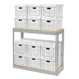 Global Industrial™ Record Storage With Boxes 42W X 15D X 36H - Gray