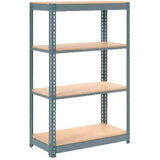 Global Industrial 4 Shelf Standard Duty Boltless Shelving Starter 36Wx24Dx72H Wood Deck Usa