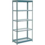 Global Industrial 5 Shelf Standard Duty Boltless Shelving Starter 36Wx18Dx72H Wire Deck Usa
