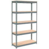 Global Industrial 5 Shelf Standard Duty Boltless Shelving Starter 48Wx12Dx72H Wood Deck Usa