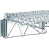 Nexel® Silver Epoxy Fixed Single Shelf Wall Mount Bracket 18D