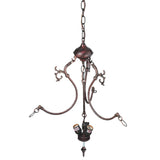 Mahogany Bronze 3 Lt Inverted Pendant Hardware