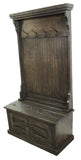 Rustic Hall Tree Top & Plain Base In Rustic Driftwood