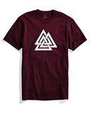 Adro Triangle Mens Printed T-Shirt (Rnr-M-Tkt-Mr_Maroon_S)