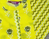 Anni Designer Women'S Pure Cotton Flower Print Kurta With Palazzo (Yellow Flower_S_Yellow_Small),Yellow,S,Cotton,Straight,Pants, Palazzo