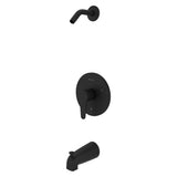 Pfister Pfirst Modern Tub & Shower Trim Kit without Shower Head (Valve Not Included), 1-Handle, Matte Black Finish, R89070B