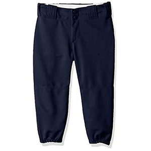 Alleson Athletic Girls Medium (23-25,, W) Athletic Fast Pitch Softball Belt Loop Pants, Navy