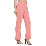 Dhruvi Trendz Womens Spandex Trousers Regular Fit Trousers (Dt-Tr-704_Pink_Xl)