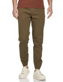 Fyltr Men'S Taper Fit Stretch Cotton Joggers With Elasticated Waistband & Drawstrings,Mythical Olive,Mythical Olive,28