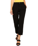Nifty Women'S Polyester Blend Straight Fit Trousers (Stghttrosr_Blk_34_Black_34)