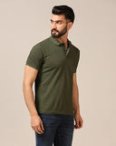 Toplot Men'S Regular Fit Half Sleeve Casual Polo T-Shirt (Lining-Polo-5166-Mahendi-M),Mahendi,,B0CXT7W5W9
