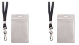 Advantus Resealable Id Badge Holder, Lanyard, Vertical, 2 5/8 x 3 3/4, Clear, 2 1 Packs (91131)