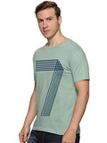Adro Men'S 7 Number Design Printed T-Shirt (Rn23-M-777-Pt_Pista_L)