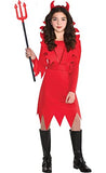 Suit Yourself Devious Devil Halloween Costume For Girls Medium Includes Dress Headband Collar -Like New