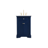 Elegant Decor Indoor Modern Under Sink Bathroom Fixtures Storage Organizer Cabinet 30 Inch Single Bathroom Vanity - Walnut