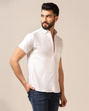 Toplot Men'S Regular Fit Solid Casual Shirt With Pocket Design With Spread Collar & Half Sleeves (Half-Pocket-5179-White-Xxl),White,2,B0CYGW137W