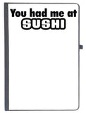 Udnag Ruled Notebook Diary Sushi | You Had Me At SushiA, [A5 80Pages 80Gsm]