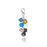 VIETNAM MultiColor Dice Charm Keychain | Creative Gaming Dice Key Ring with Metal Hook | Bag, Key & Zipper Accessory for Car, B