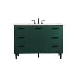 Elegant Kitchen And Bath 48 Inch Bathroom Vanity Cabinet - Green