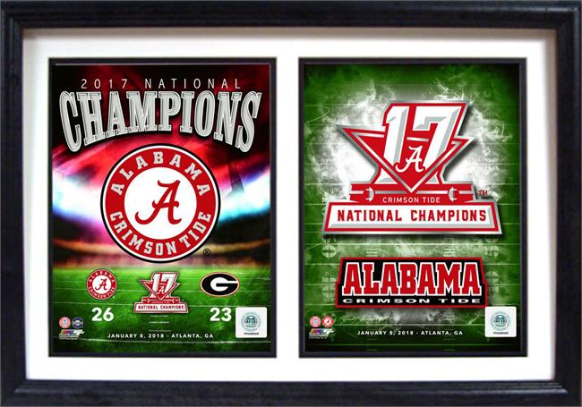 12X18 Double Frame - 2017 National Champion Alabama Crimson Tide