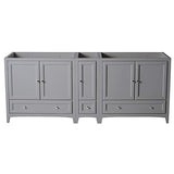 Fresca Oxford 83 Gray Traditional Double Sink Bathroom Cabinets - Cabinet Only (Sink Not Included)