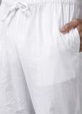 See Designs Mens Kurta | Specially Crafted And Designed For The Eid Festival White Cotton Embroidered Kurta With Pajama Set Mandarin Collar Long Sleeves Chikankari Kurta | Sdkt109301Xxl