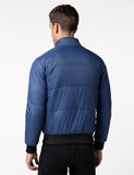 Fyltr Men'S Lightweight Winter Puffer Jacket With Contrast Piping Detail - Stand Collar | Full Zipper | Side Pockets | Ribbed Hem & Cuff,Vainly Navy,Vainly Navy,Xl